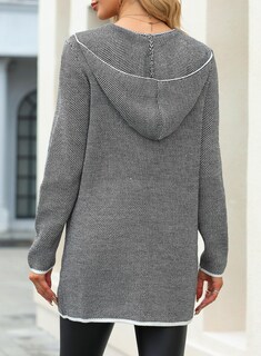 Foto 5 | Jersey Tipo Cárdigan Sidefeel 2024 Para Mujer, Parte Delantera Abierta, Gris - Venta Internacional.