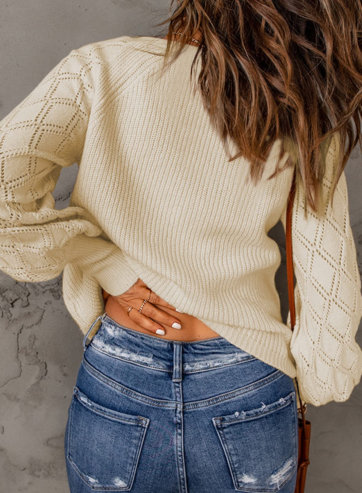 Foto 4 pulgar | Suéter Tipo Cárdigan Elegante Punto Con Cuello En V Para Mujer, Color Albaricoque - Venta Internacional.