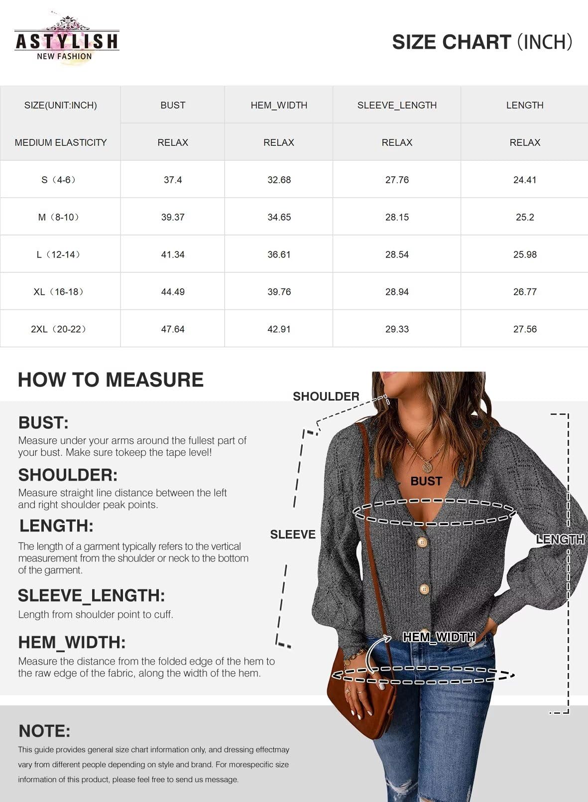 Foto 6 | Cárdigan Astylish Para Mujer, Casual, De Punto Grueso, Con La Parte Delantera Abierta, Negra - Venta Internacional.
