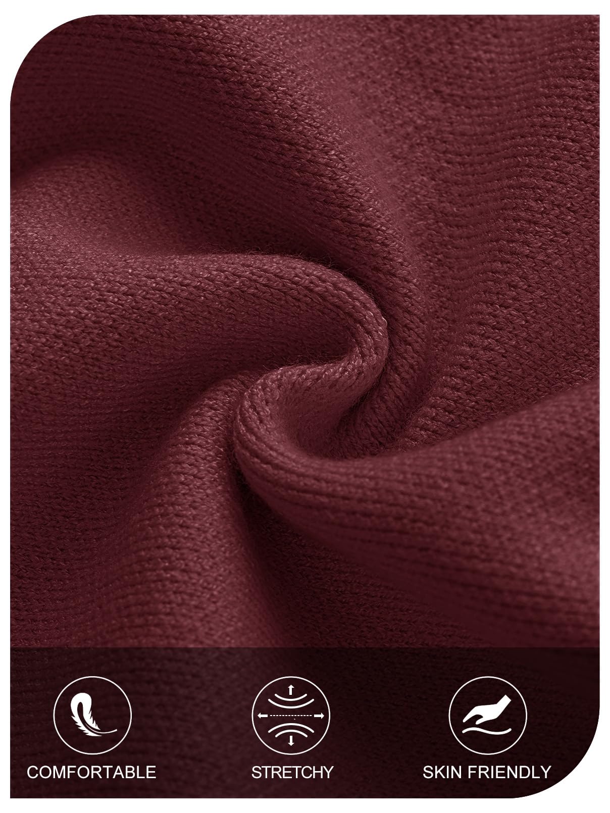 Foto 6 pulgar | Jersey Tipo Cárdigan Merokeety Para Mujer, De Gran Tamaño, Color Rojo Vino, Talla Pequeña - Venta Internacional.