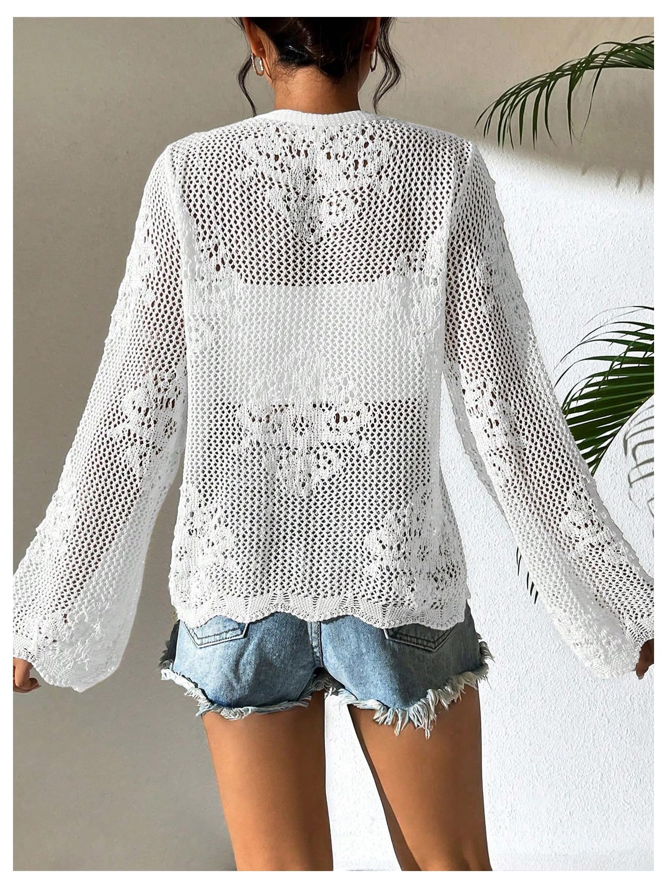 Foto 3 pulgar | Jersey Tipo Cárdigan Con Estampado De Flores Y Lazo En La Parte Delantera, Color Blanco, Para Mujer - Venta Internaci