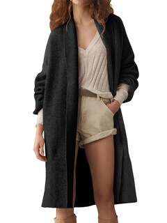 Foto 2 | Jersey Tipo Cárdigan Saodimallsu De Punto Grueso Para Mujer, Color Negro - Venta Internacional.