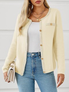 Foto 2 | Chaqueta De Otoño De Punto Trenzado Saodimallsu, Suéter Tipo Cárdigan, Para Mujer - Venta Internacional.