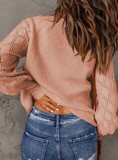 Foto 3 | Jersey Estilo Cárdigan Con Cuello En V Y Botones Para Mujer, Color Rosa - Venta Internacional.