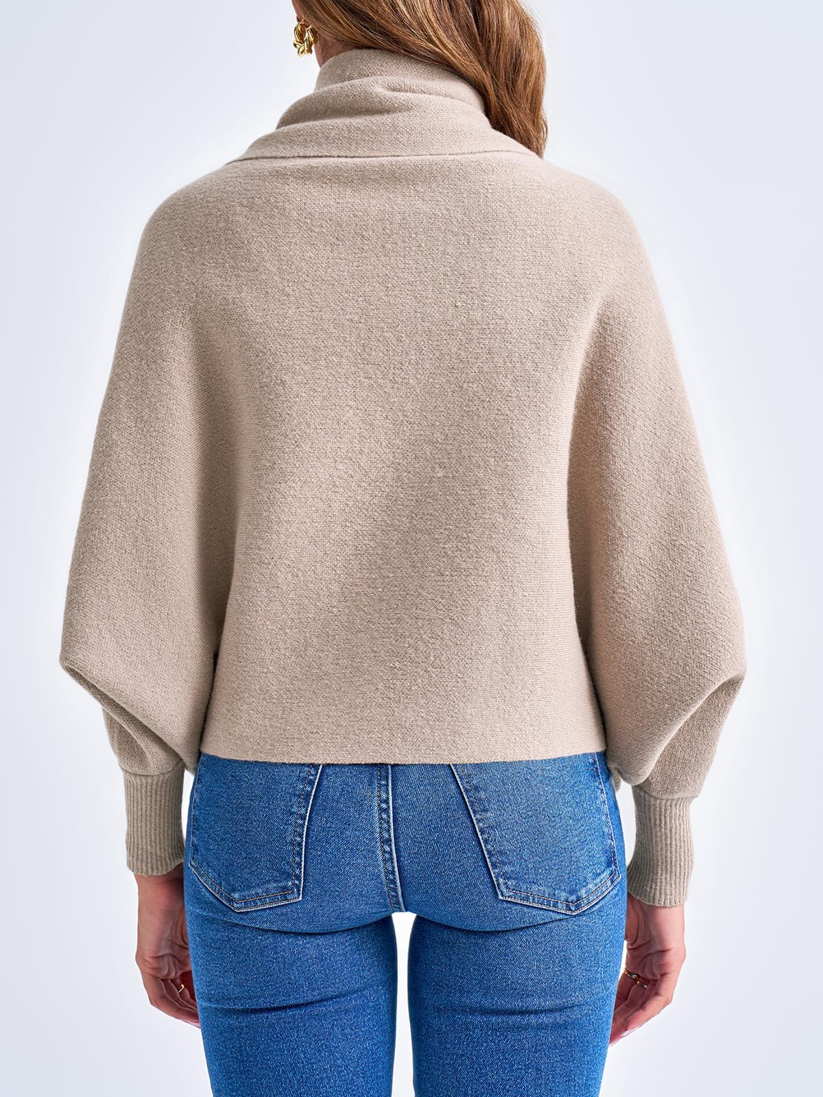 Foto 5 | Jersey Tipo Cárdigan Saodimallsu De Punto Grueso Con Parte Delantera Abierta Para Mujer - Venta Internacional.