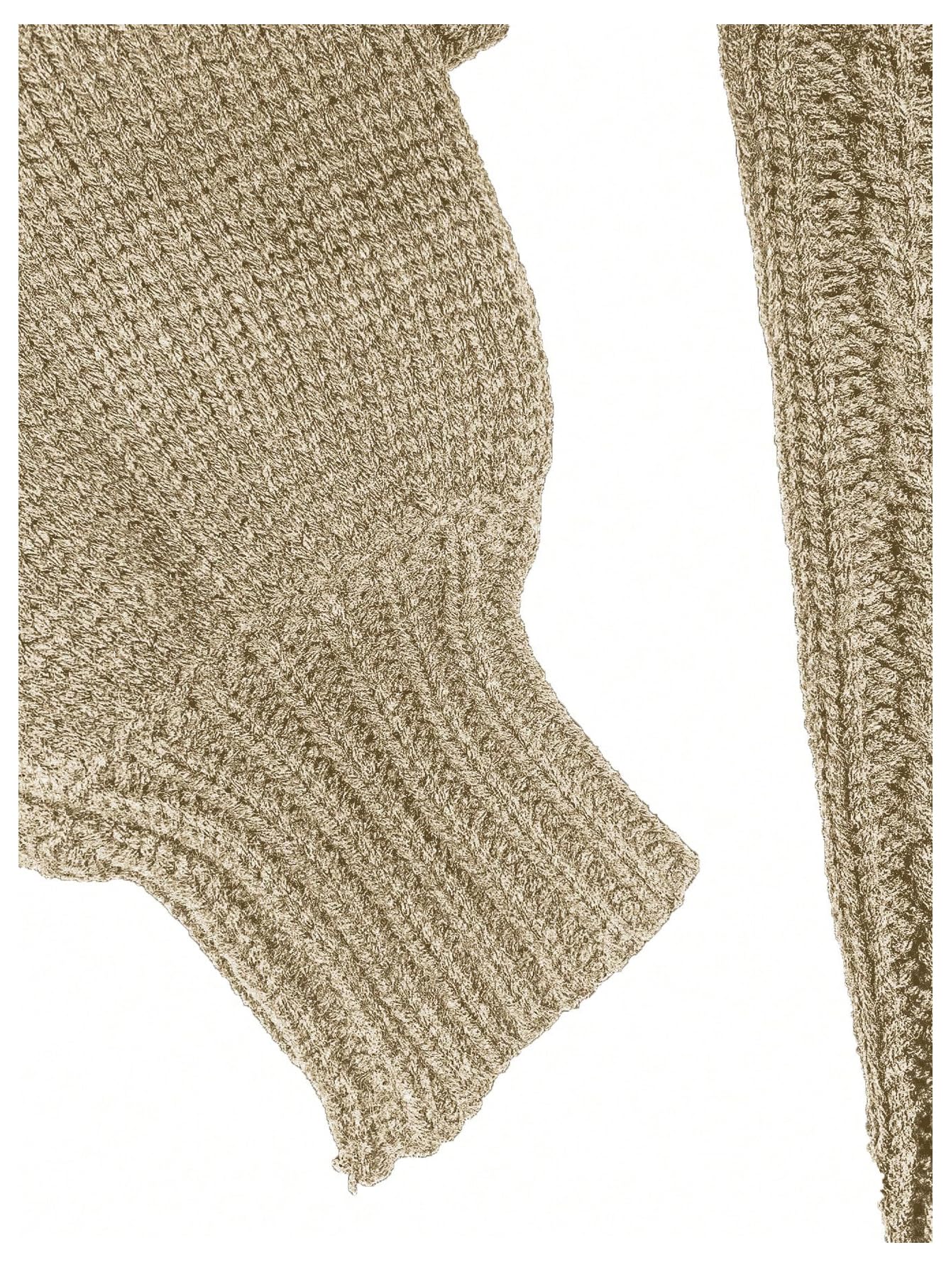 Foto 6 pulgar | Jersey Tipo Cárdigan Soly Hux De Punto Con Cuello En V Para Mujer, Color Caqui - Venta Internacional.
