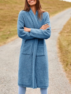Foto 4 | Jersey Tipo Cárdigan Saodimallsu Con Parte Delantera Abierta Y Largo Para Mujer, Color Azul Marino - Venta Internacion