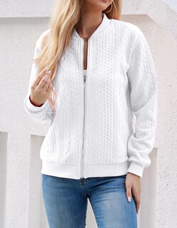Foto 4 | Sudadera Tipo Cárdigan Wrolem Con Cremallera Y Capucha Blanca Para Mujer - Venta Internacional.