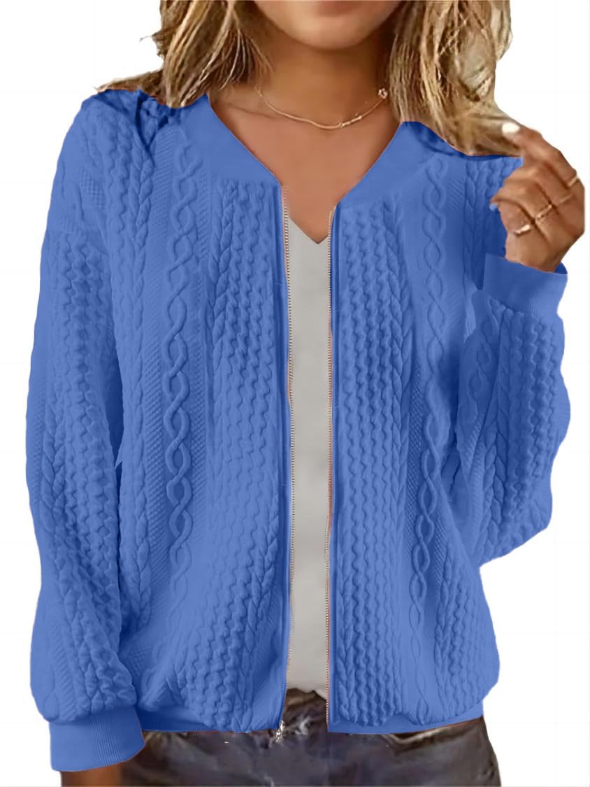 Foto 2 pulgar | Sudaderas Tipo Cárdigan Wrolem Con Cremallera Para Mujer - Venta Internacional.