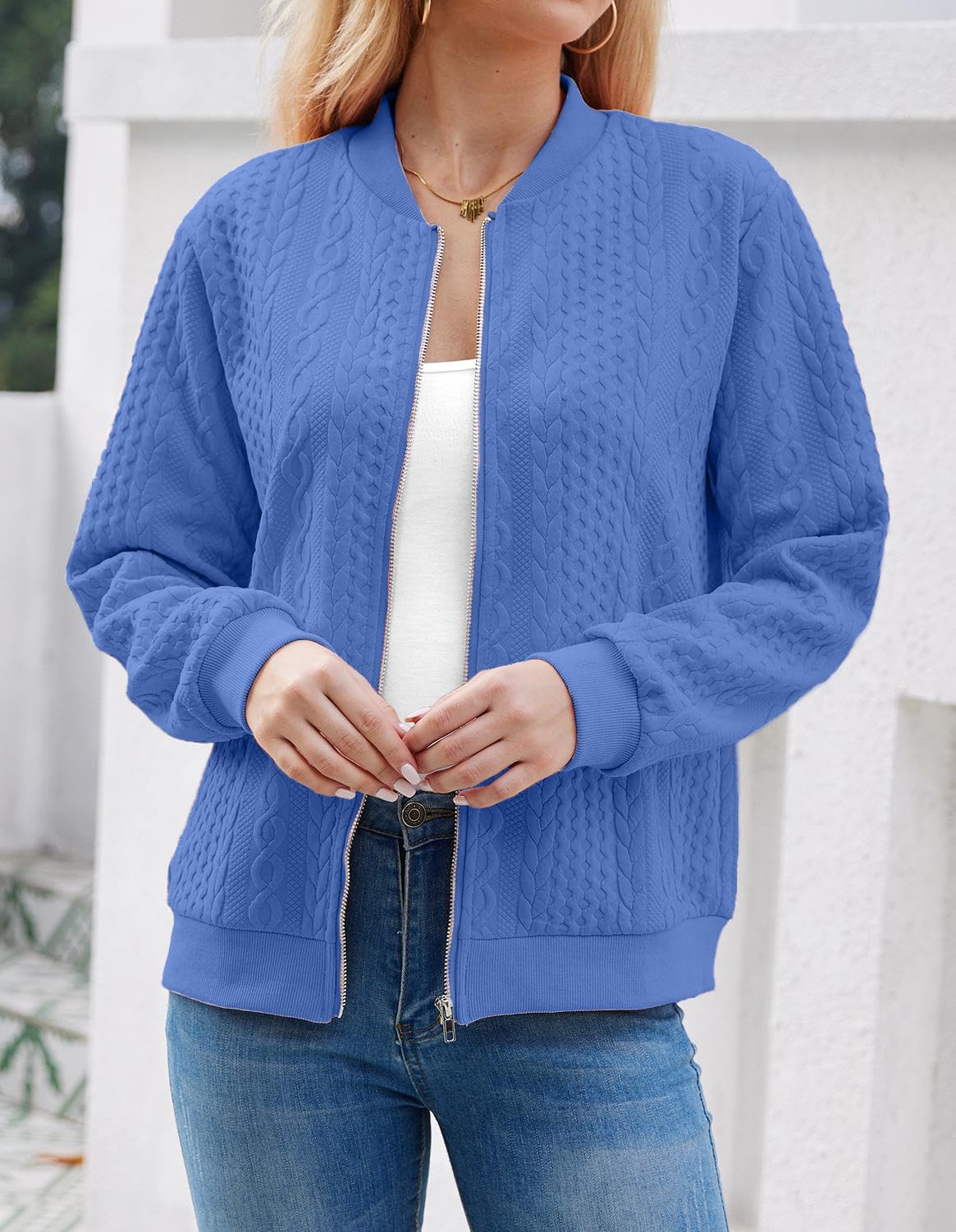 Foto 3 pulgar | Sudaderas Tipo Cárdigan Wrolem Con Cremallera Para Mujer - Venta Internacional.