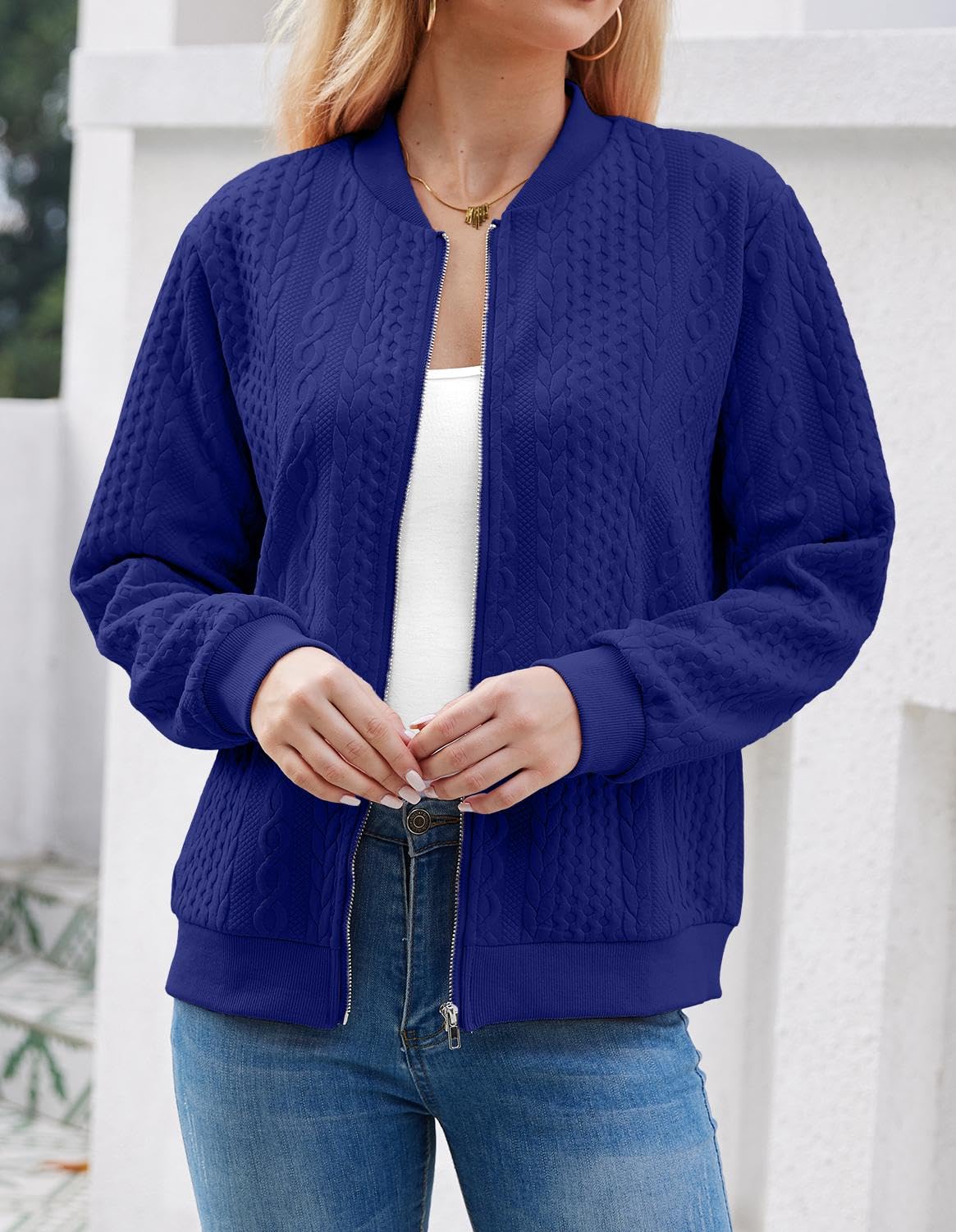 Foto 3 pulgar | Sudaderas Tipo Cárdigan Wrolem Con Cremallera Para Mujer - Venta Internacional.