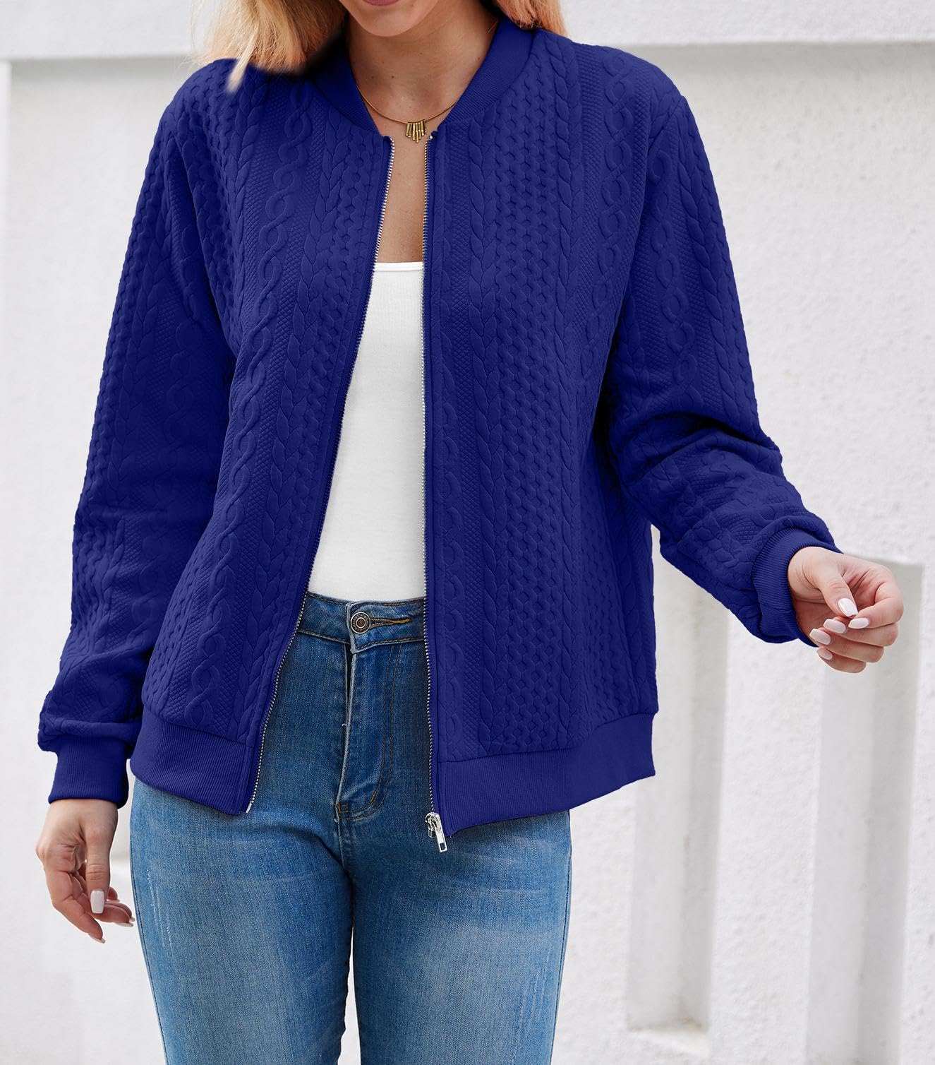 Foto 7 pulgar | Sudaderas Tipo Cárdigan Wrolem Con Cremallera Para Mujer - Venta Internacional.