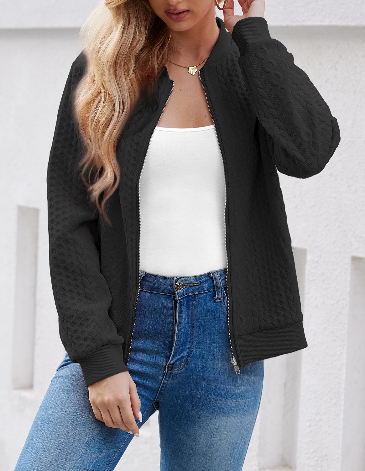 Foto 4 pulgar | Sudaderas Tipo Cárdigan Wrolem Con Cremallera Para Mujer - Venta Internacional.