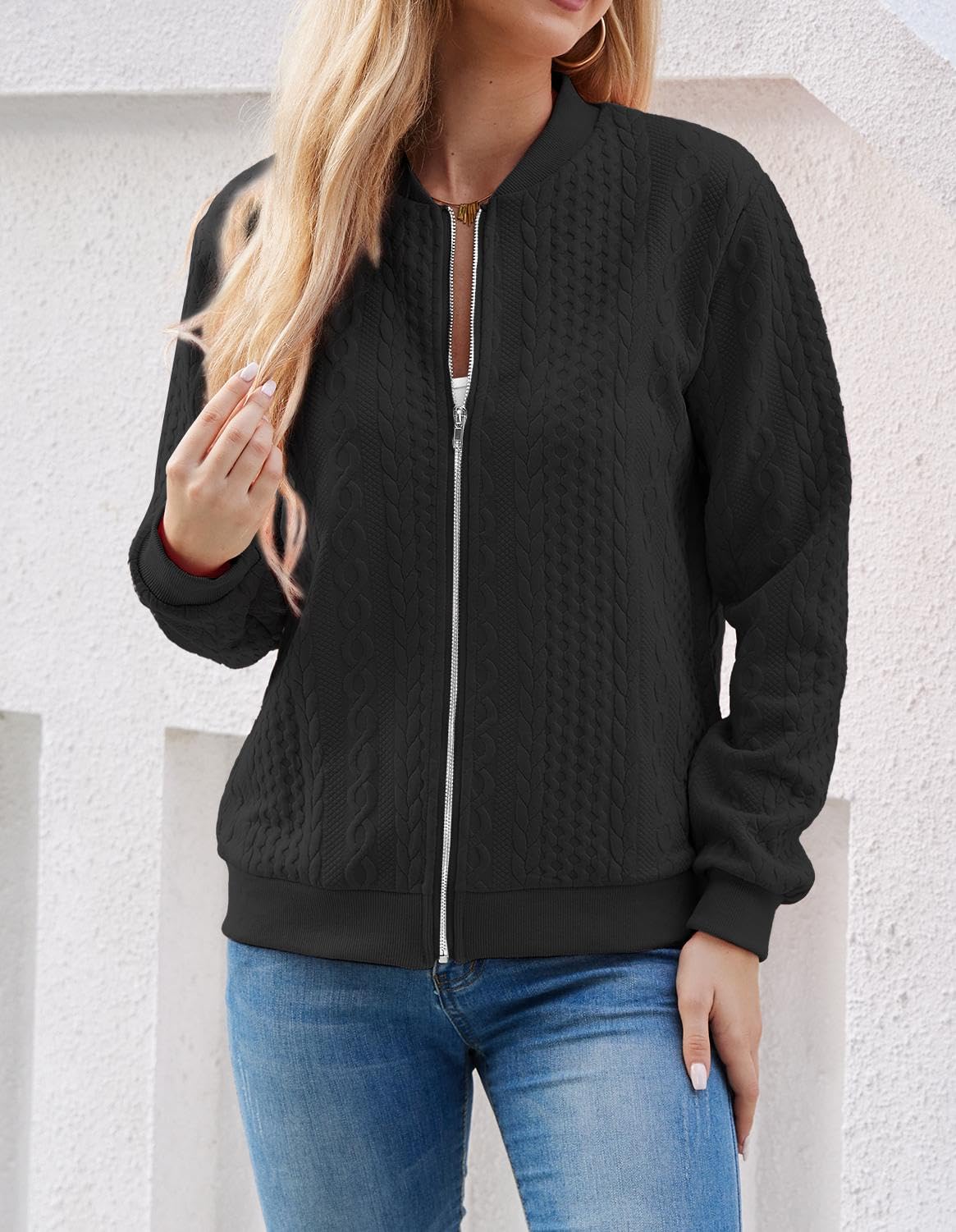 Foto 5 pulgar | Sudaderas Tipo Cárdigan Wrolem Con Cremallera Para Mujer - Venta Internacional.