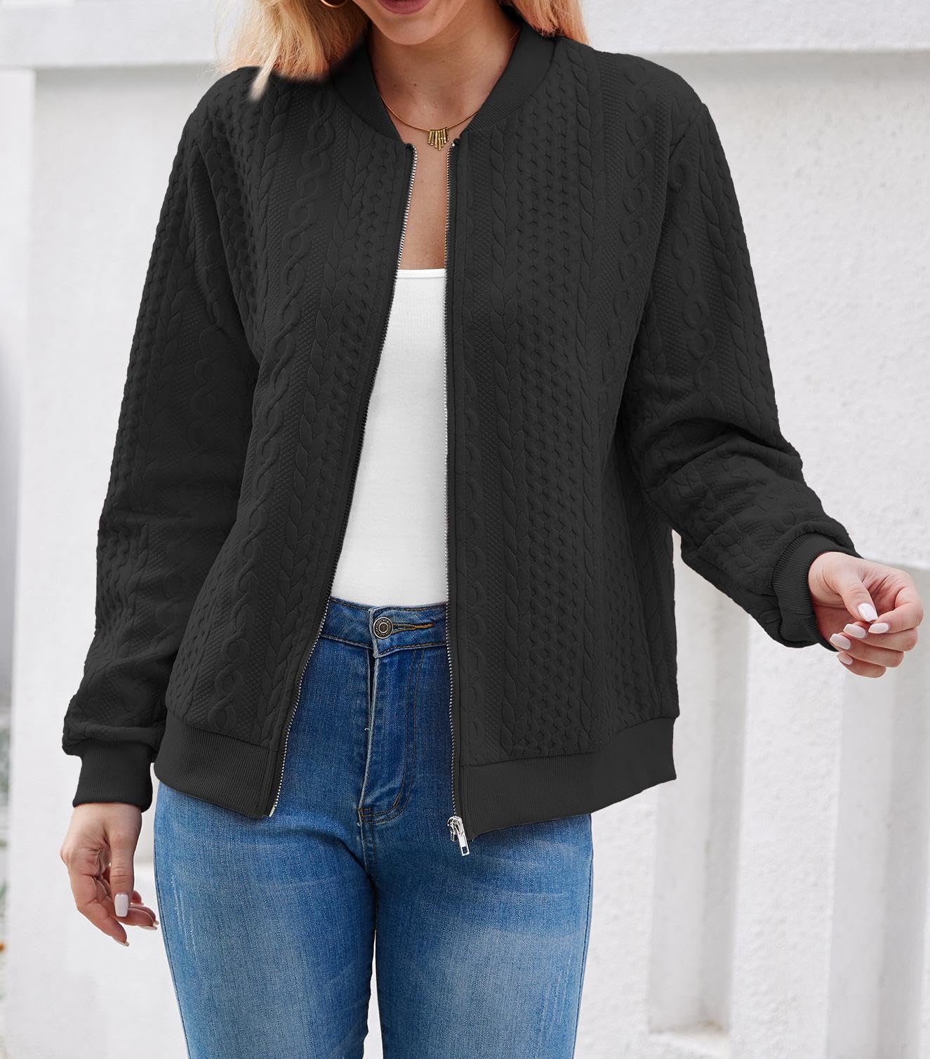 Foto 6 | Sudaderas Tipo Cárdigan Wrolem Con Cremallera Para Mujer - Venta Internacional.