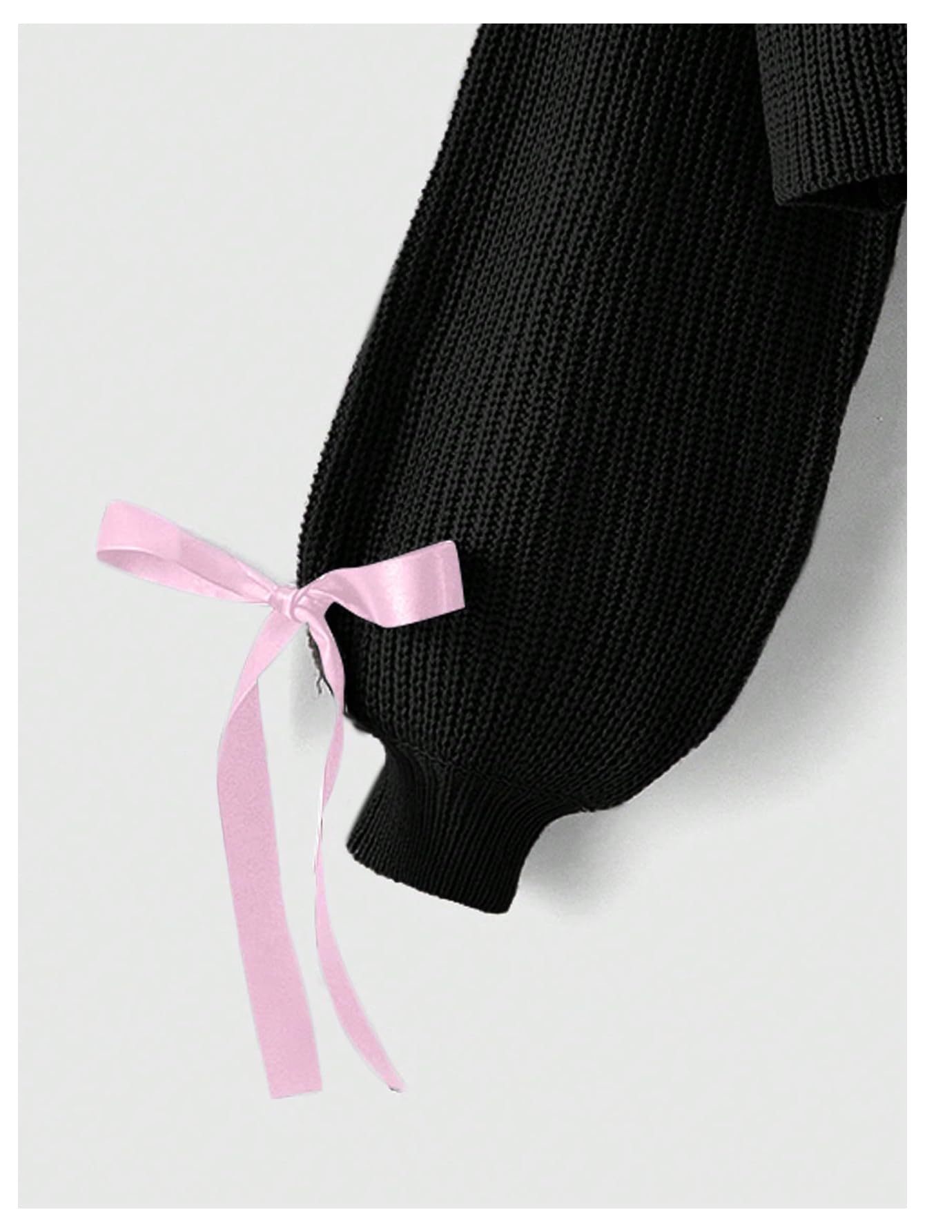 Foto 5 pulgar | Jersey Tipo Cárdigan Verdusa Para Mujer Con Pajarita Tejida En Crema Y Negro - Venta Internacional.
