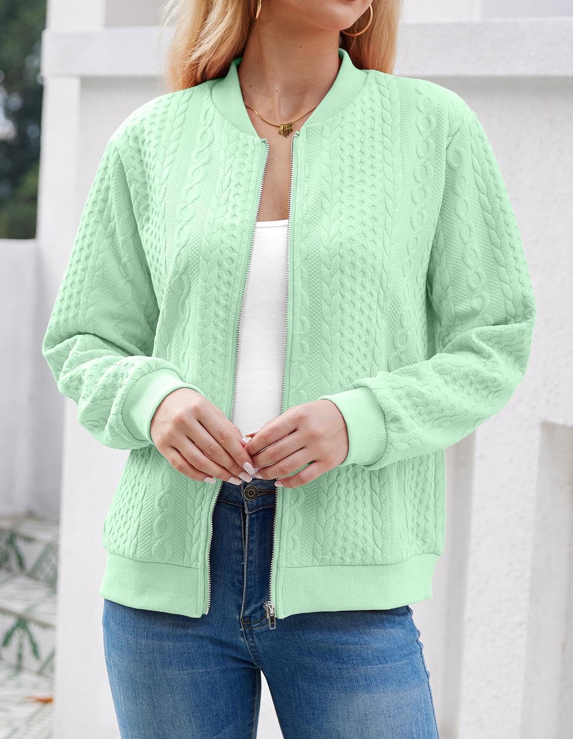 Foto 3 pulgar | Sudaderas Tipo Cárdigan Wrolem Con Cremallera Para Mujer - Venta Internacional.