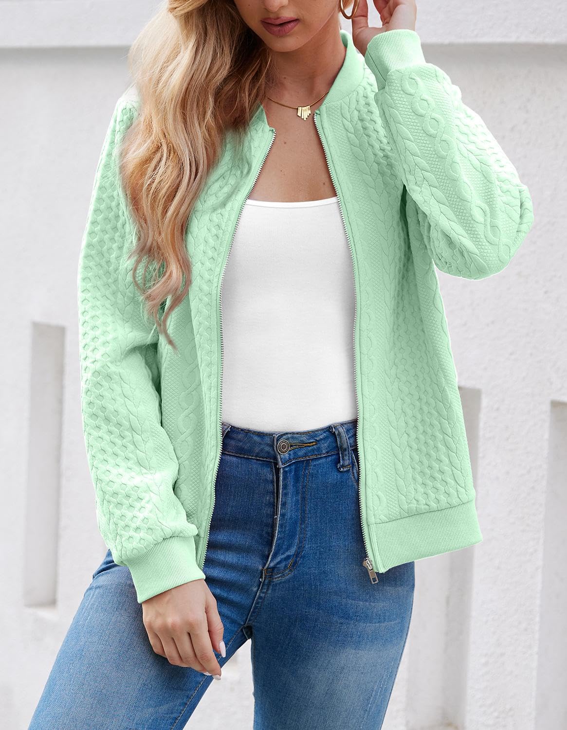 Foto 4 pulgar | Sudaderas Tipo Cárdigan Wrolem Con Cremallera Para Mujer - Venta Internacional.