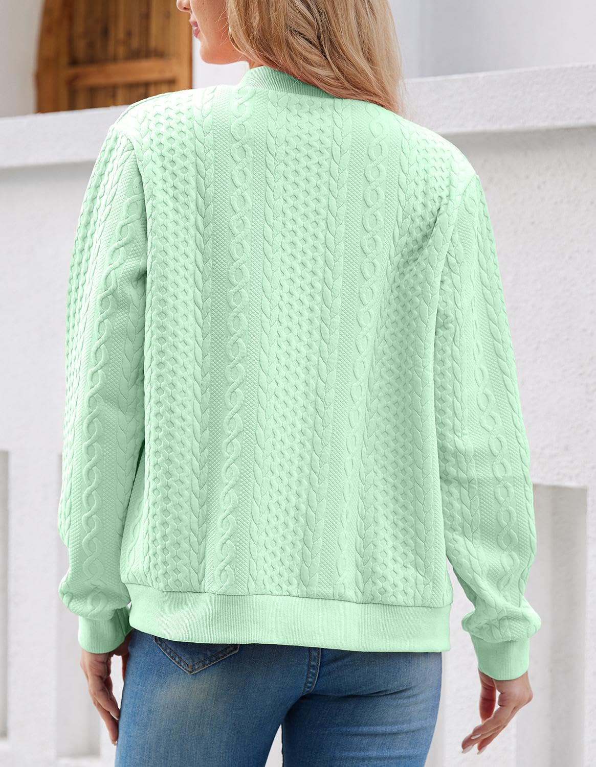Foto 6 pulgar | Sudaderas Tipo Cárdigan Wrolem Con Cremallera Para Mujer - Venta Internacional.
