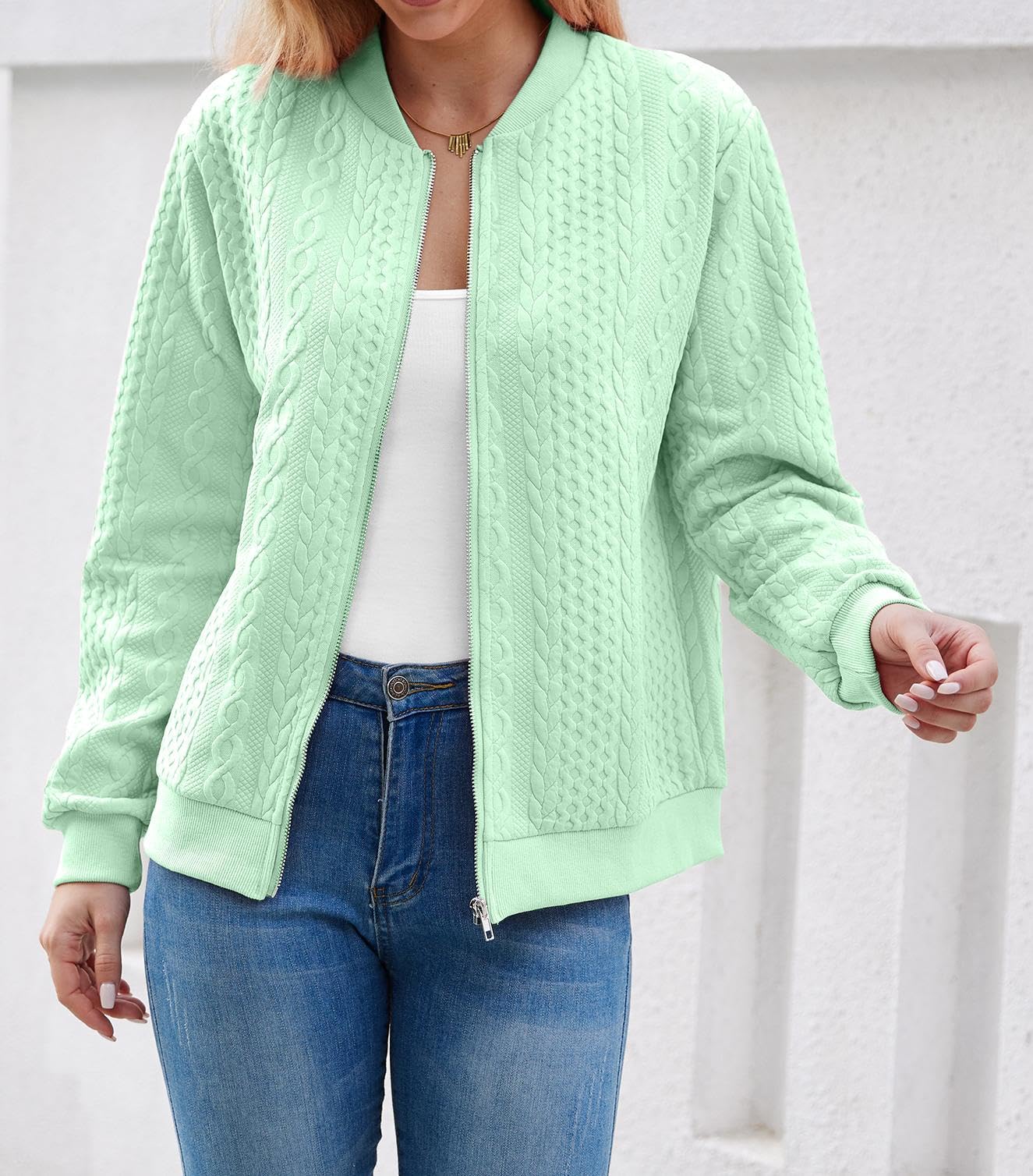 Foto 7 pulgar | Sudaderas Tipo Cárdigan Wrolem Con Cremallera Para Mujer - Venta Internacional.