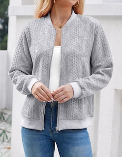 Foto 2 | Sudaderas Tipo Cárdigan Wrolem Con Cremallera Para Mujer - Venta Internacional.