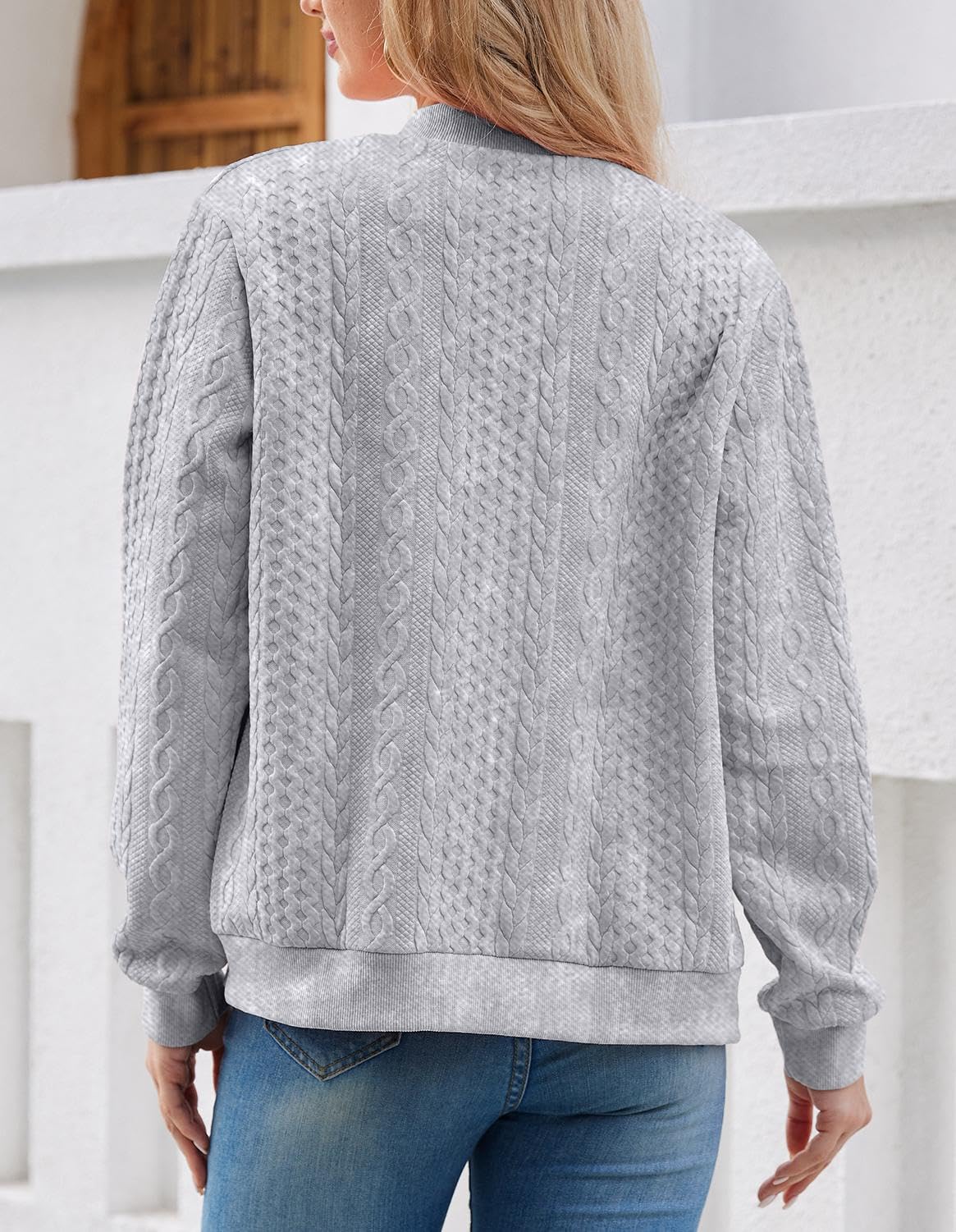 Foto 6 pulgar | Sudaderas Tipo Cárdigan Wrolem Con Cremallera Para Mujer - Venta Internacional.