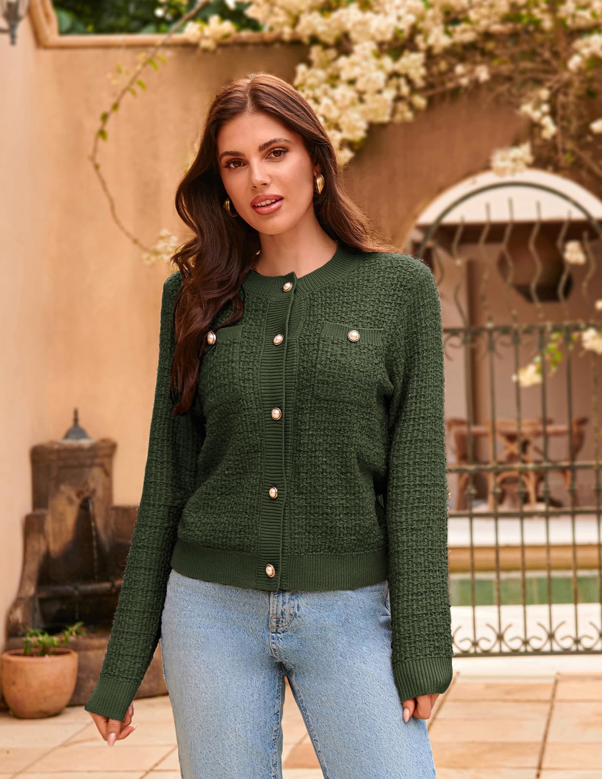 Foto 4 pulgar | Chaqueta Tipo Suéter Grace Karin De Punto De Tweed De Manga Larga Para Mujer - Venta Internacional.