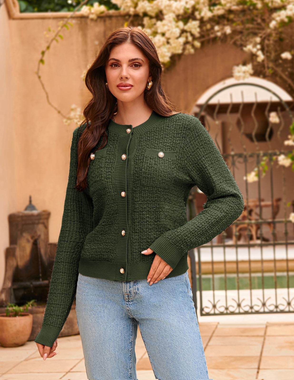 Foto 5 pulgar | Chaqueta Tipo Suéter Grace Karin De Punto De Tweed De Manga Larga Para Mujer - Venta Internacional.