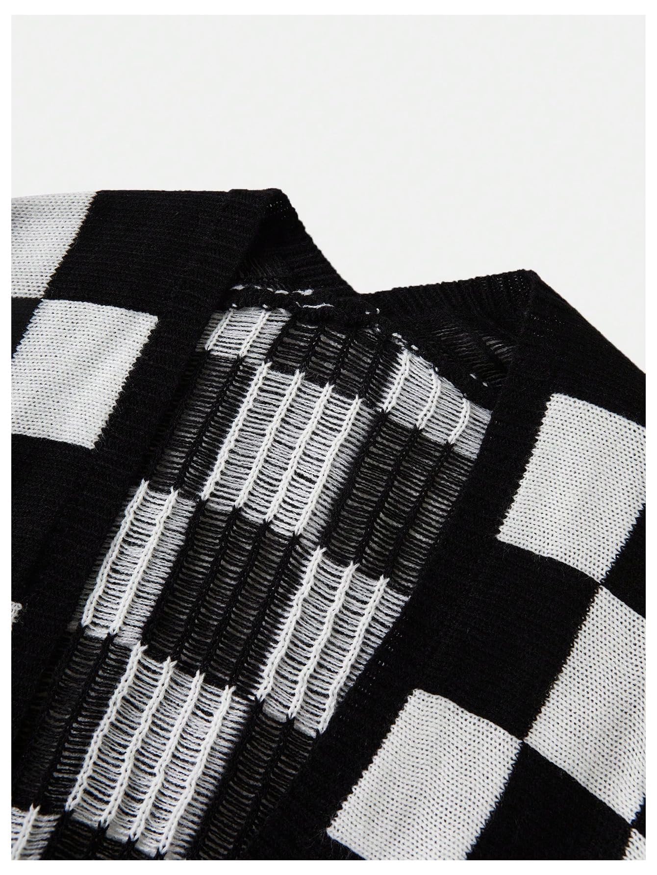 Foto 5 pulgar | Jersey Tipo Cárdigan Soly Hux A Cuadros Con Parte Delantera Abierta Para Mujer - Venta Internacional.