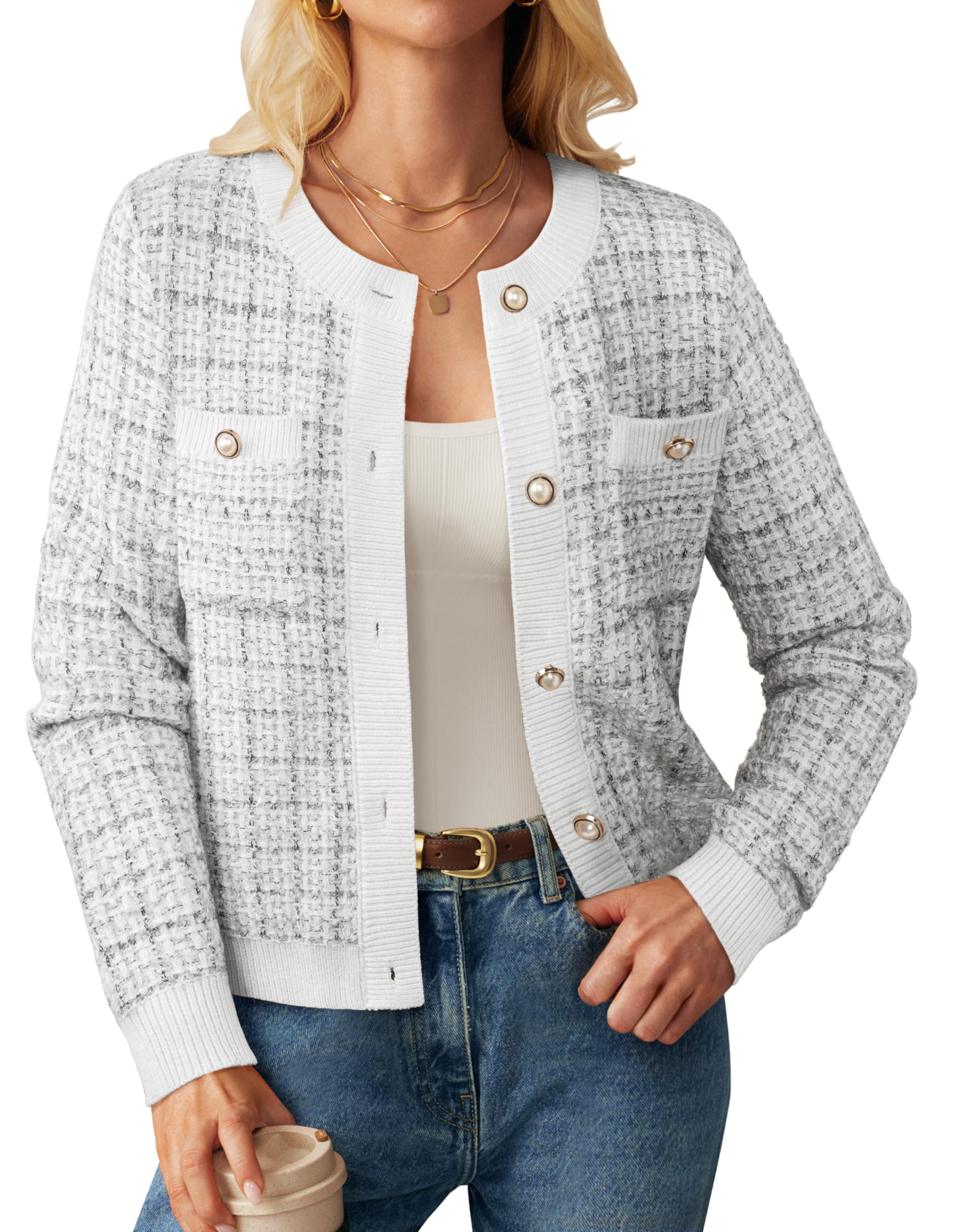 Suéter Tipo Cárdigan Grace Karin Con Frente Abierto Y Manga Larga Para Mujer - Venta Internacional.