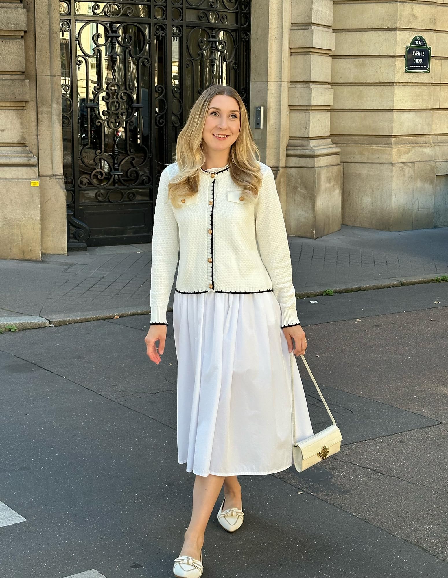 Foto 4 | Cárdigan Grace Karin, Suéter Ligero Blanco Para Mujer 2024 - Venta Internacional.