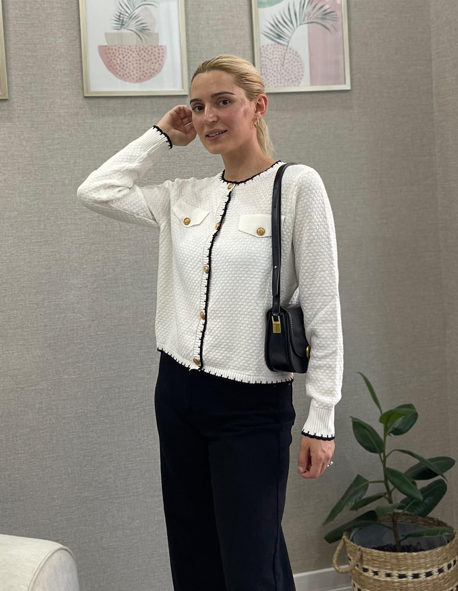 Foto 7 pulgar | Cárdigan Grace Karin, Suéter Ligero Blanco Para Mujer 2024 - Venta Internacional.