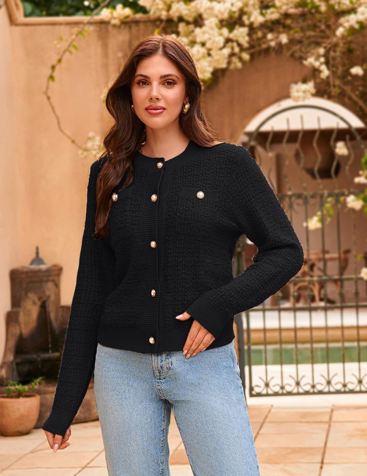 Foto 5 pulgar | Jersey De Punto Negro De Manga Larga Grace Karin Para Mujer - Venta Internacional.