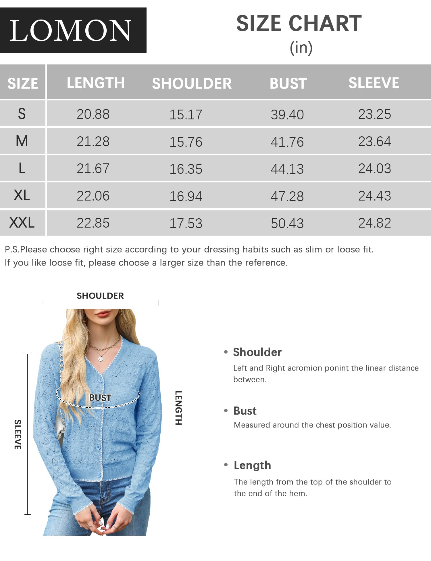 Foto 7 pulgar | Jersey Lomon Cardigan De Ganchillo Ligero Con Cuello En V Para Mujer - Venta Internacional.