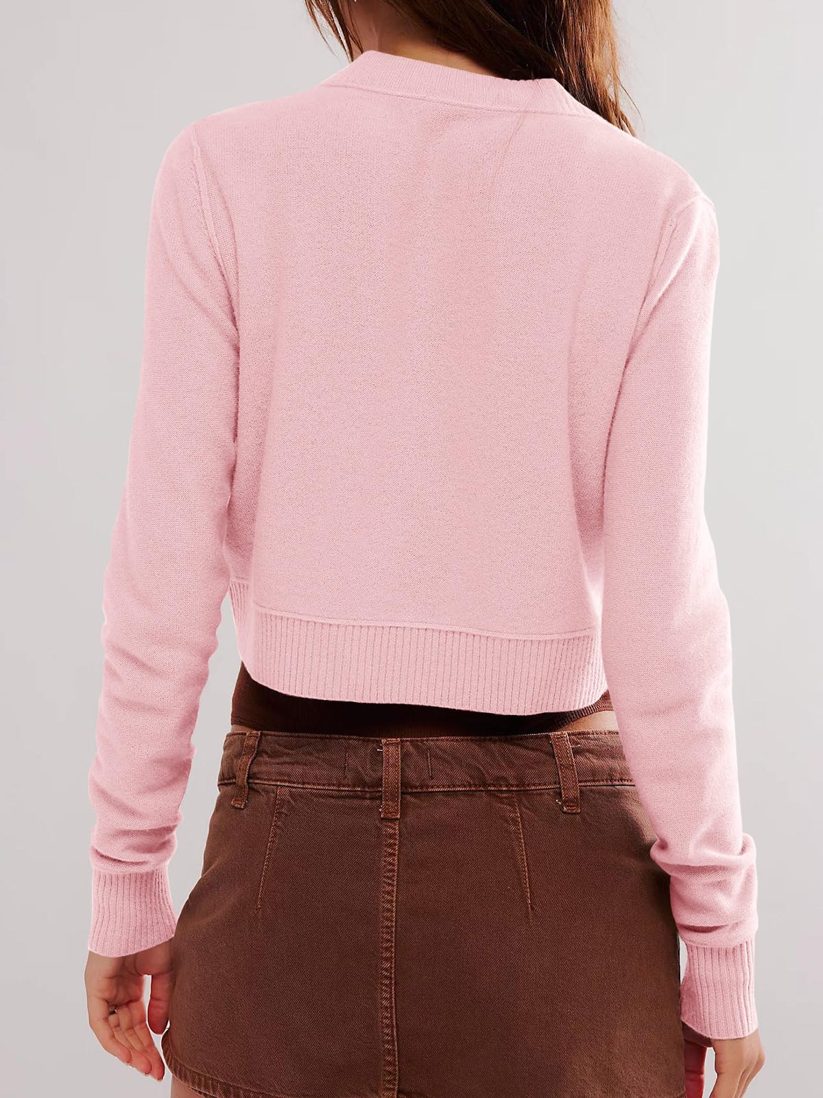 Foto 7 pulgar | Jersey Tipo Cárdigan Saodimallsu Ligero Para Mujer Rosa - Venta Internacional.