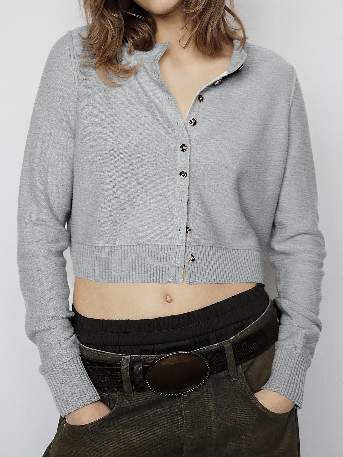 Foto 6 pulgar | Jersey Tipo Cárdigan Saodimallsu De Punto Ligero Para Mujer - Venta Internacional.