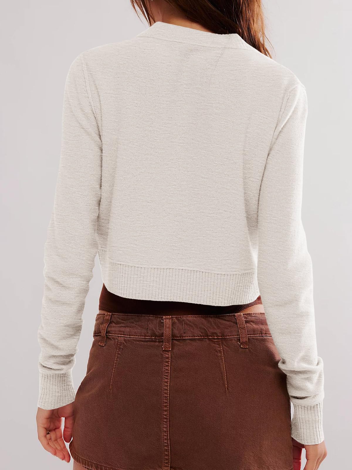 Foto 7 pulgar | Jersey Tipo Cárdigan Saodimallsu Para Mujer, Ligero, Beige - Venta Internacional.
