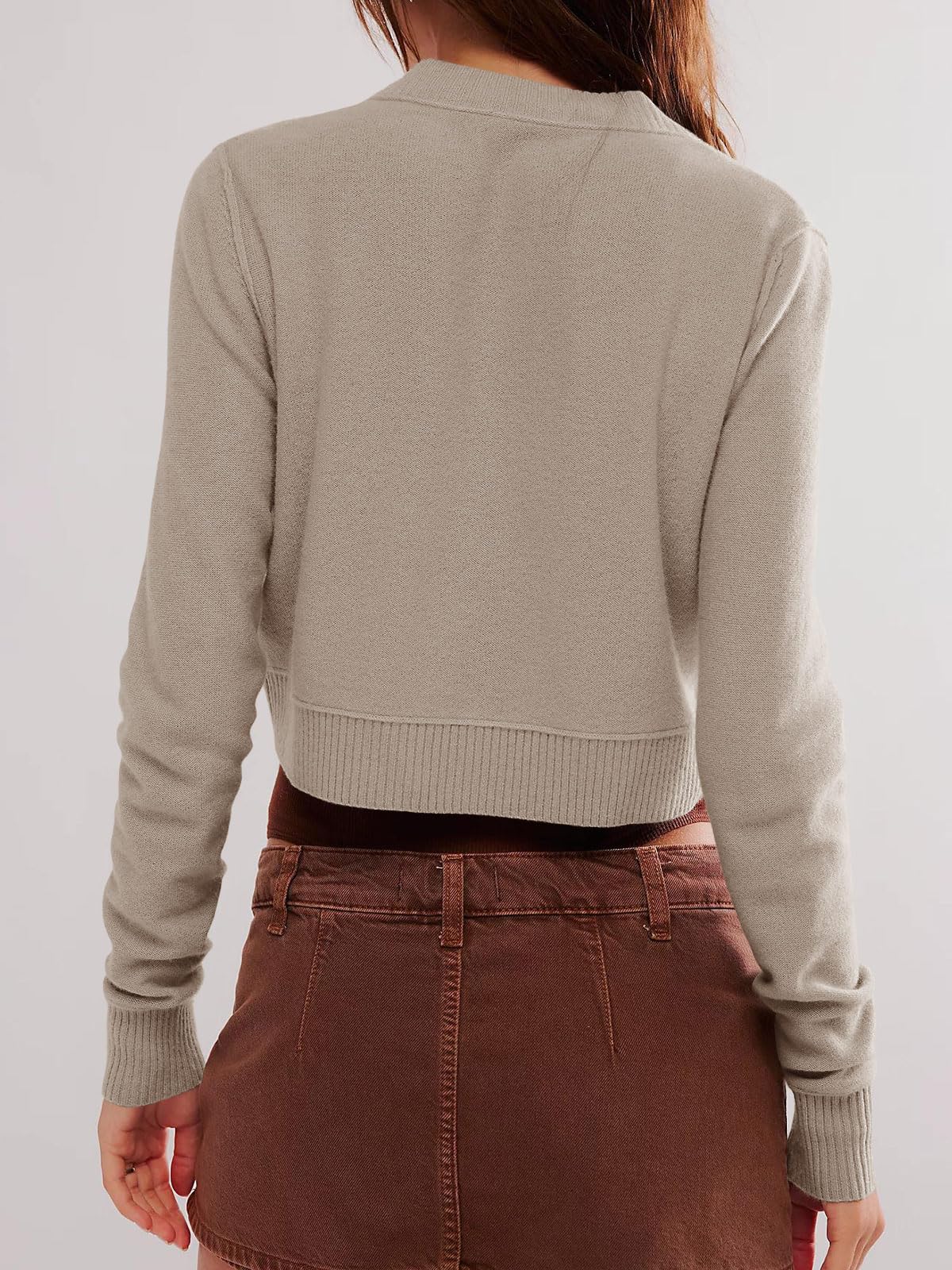 Foto 6 | Suéter Tipo Cárdigan Saodimallsu Ligero De Punto Con Botones Para Mujer - Venta Internacional.