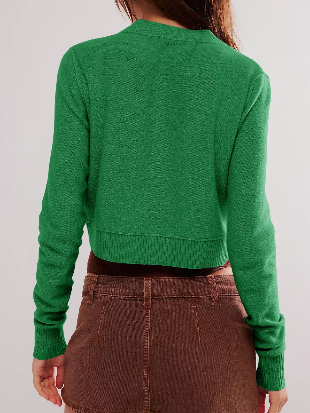 Foto 7 pulgar | Jersey Tipo Cárdigan Saodimallsu Para Mujer, Color Verde Ligero - Venta Internacional.