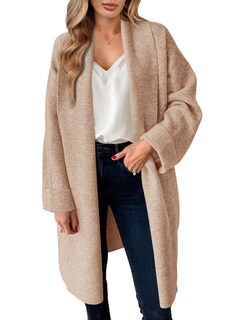 Foto 1 | Jersey Largo Tipo Cárdigan Saodimallsu De Punto Grueso Para Mujer - Venta Internacional.