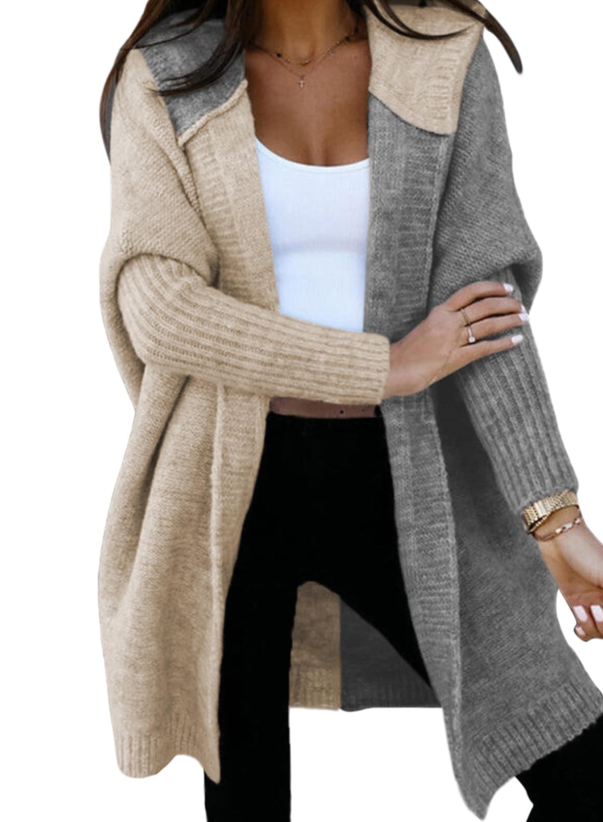 Foto 2 | Suéter Tipo Cárdigan Astylish Boyfriend Color Block Para Mujer - Venta Internacional.