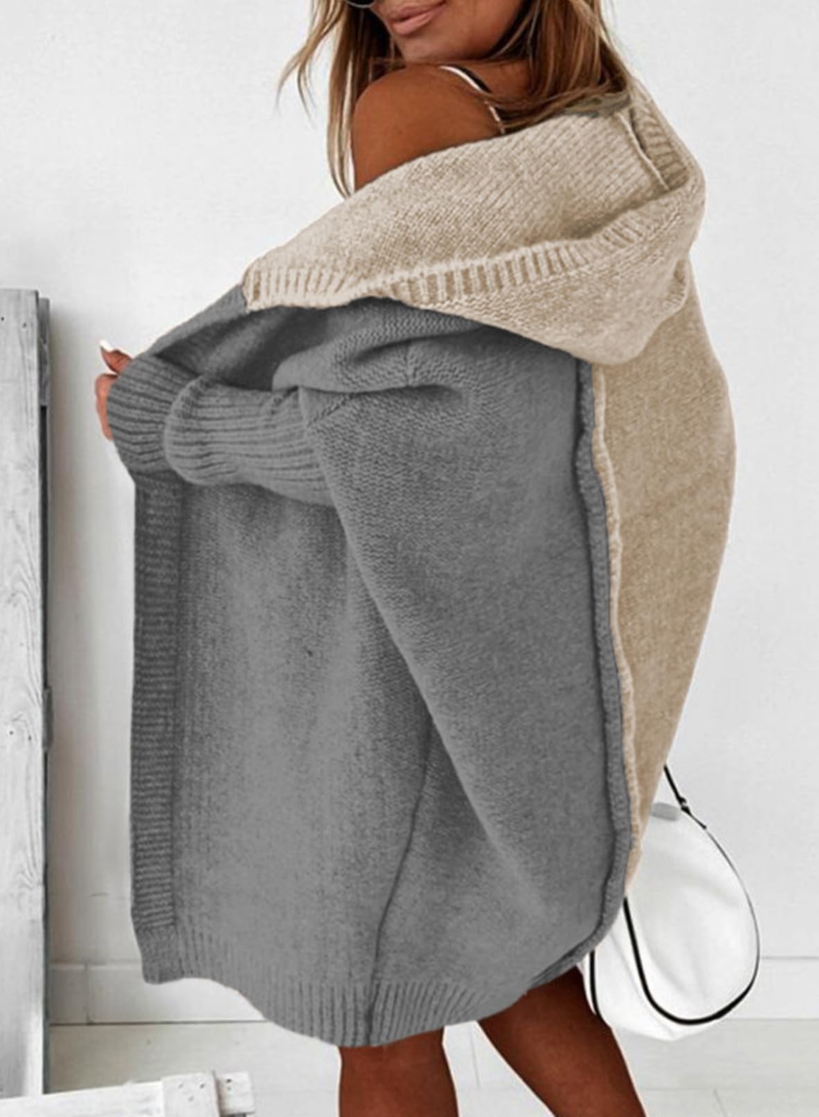 Foto 5 pulgar | Suéter Tipo Cárdigan Astylish Boyfriend Color Block Para Mujer - Venta Internacional.
