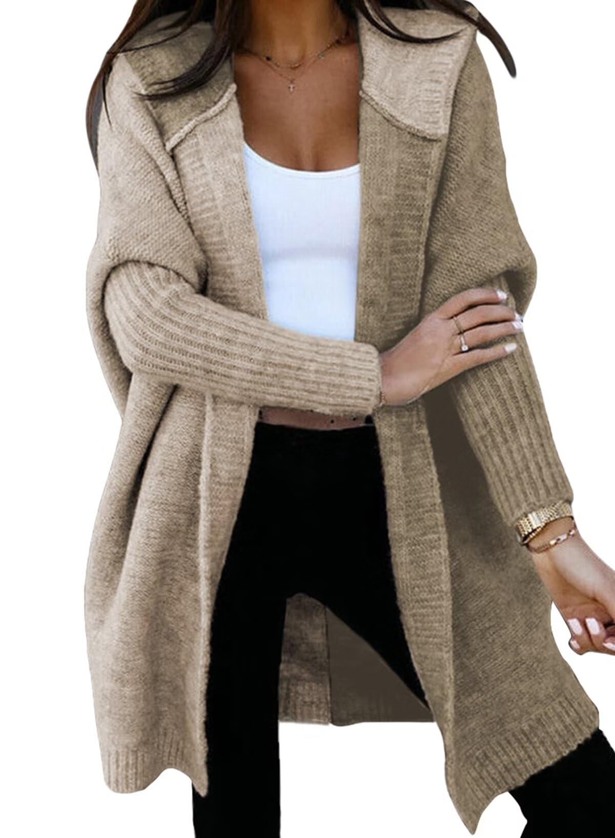Foto 1 | Cárdigan Astylish Caqui para Mujer - Venta Internacional