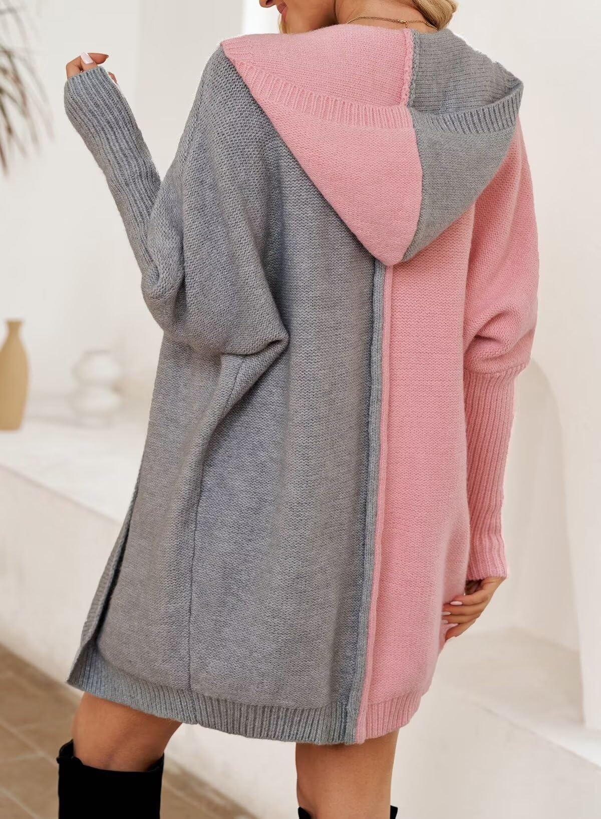 Foto 5 pulgar | Sudadera Con Capucha, Elegante Bloque De Colores Para Mujer - Venta Internacional.