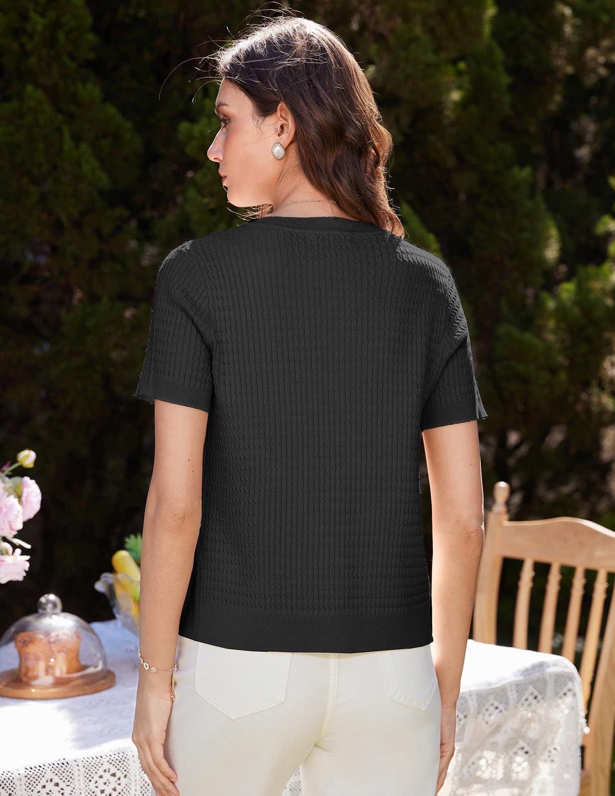 Foto 6 | Jersey Tipo Cárdigan Grace Karin De Verano De Manga Corta Para Mujer - Venta Internacional.