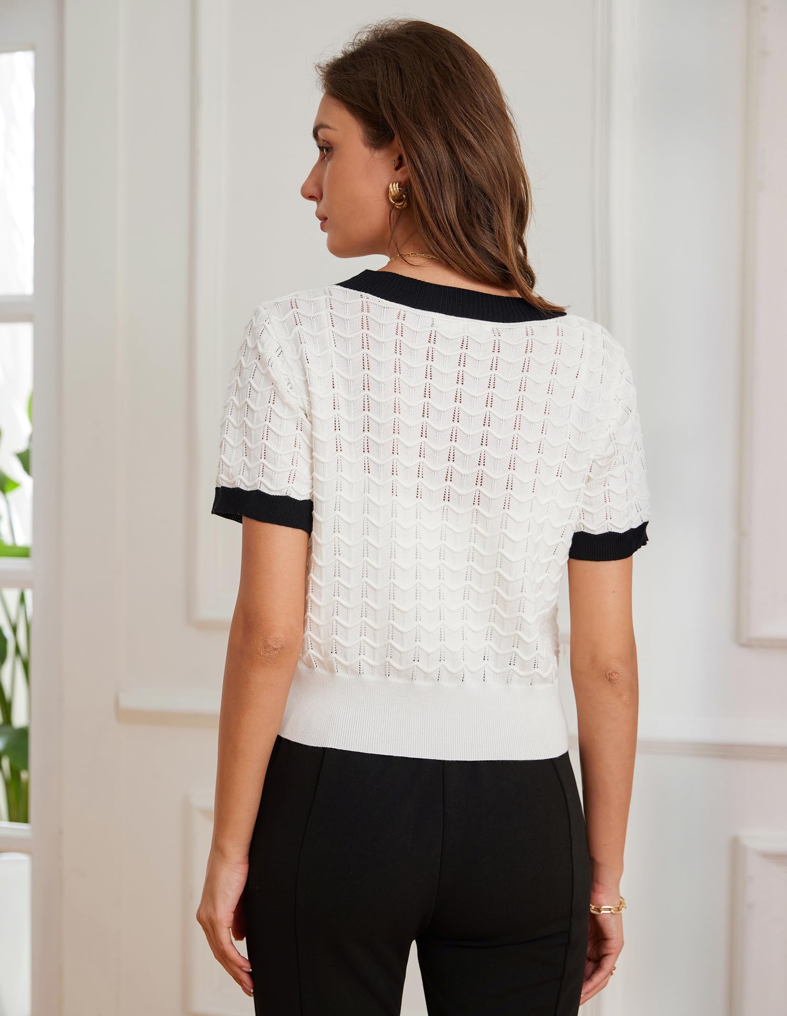 Foto 3 pulgar | Jersey Tipo Cárdigan Grace Karin Con Botones En Blanco Para Mujer - Venta Internacional.