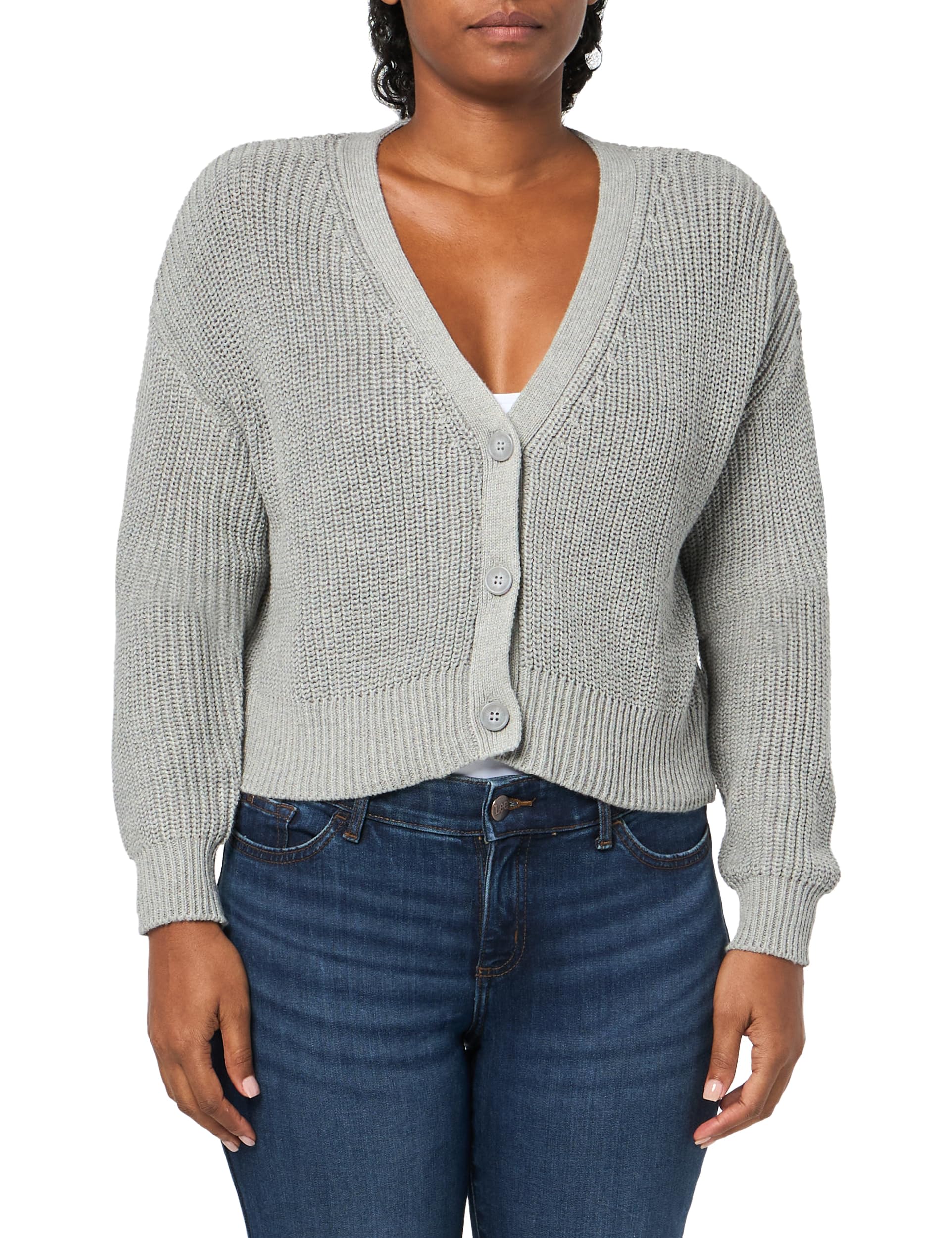 Foto 2 pulgar | Cárdigan Florence By Mills Bright Side Cropped Heather Grey - Venta Internacional.