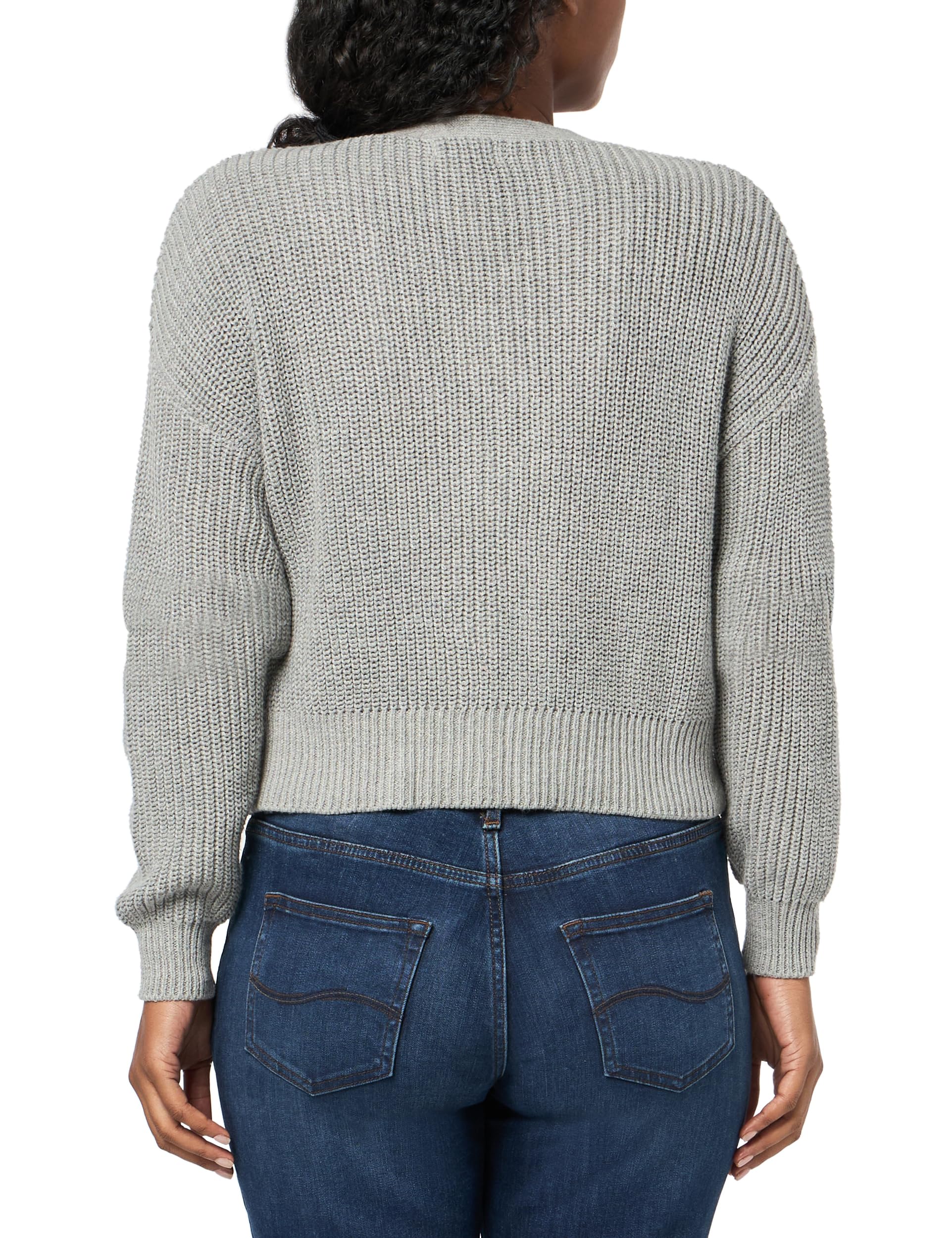 Foto 3 pulgar | Cárdigan Florence By Mills Bright Side Cropped Heather Grey - Venta Internacional.