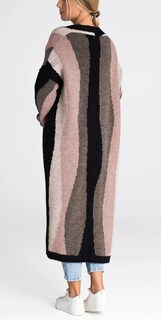 Foto 2 | Chaqueta Tipo Cárdigan Chouyatou Para Mujer, Color Bloque De Colores De Otoño - Venta Internacional.