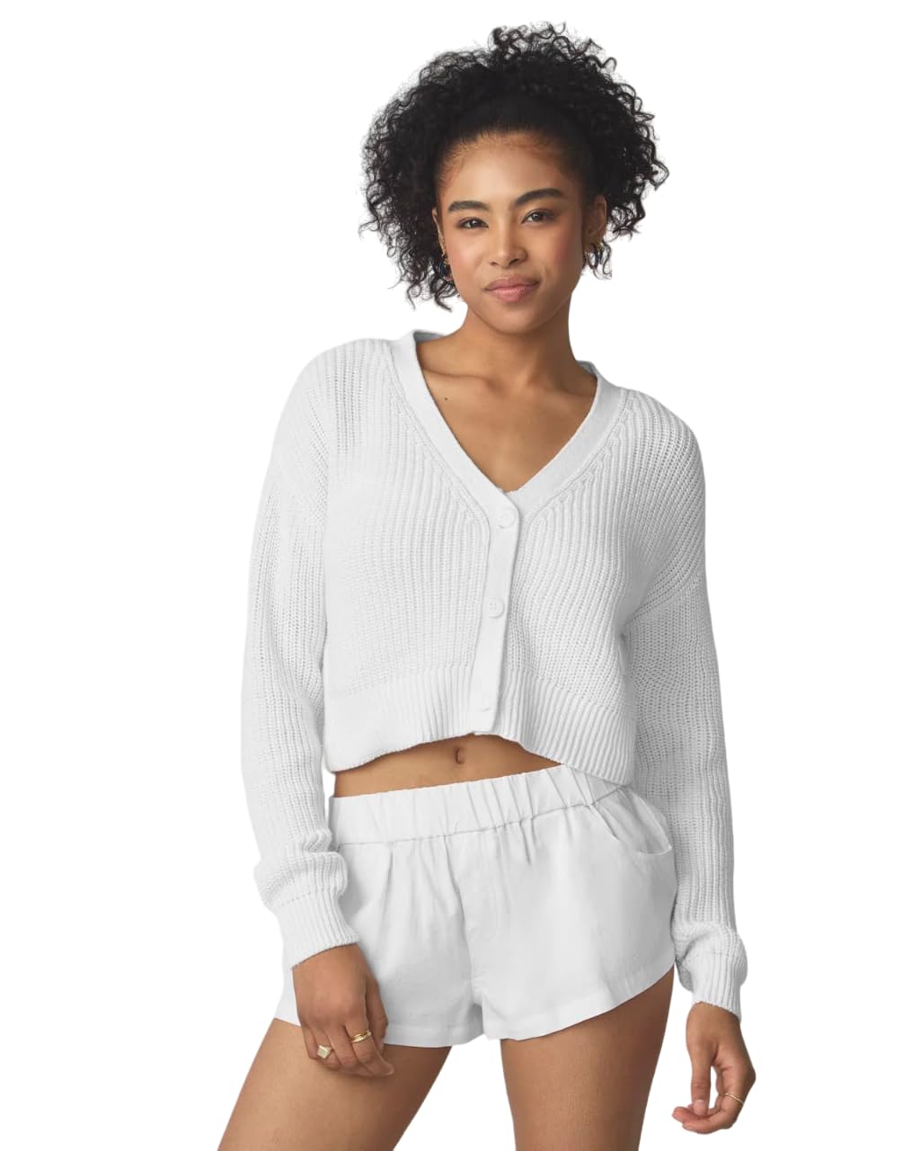 Foto 2 pulgar | Chaqueta Florence By Mills Bright Side Cropped White L - Venta Internacional.
